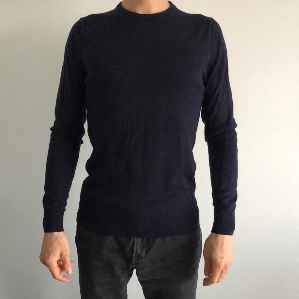 Grana Midnight Blue Crewneck Sweater